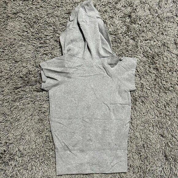Y2K Gray Hooded Babytee Size L Boa Style - Picture 2 of 6
